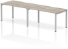 Dynamic Evolve Plus Bench Desk Two Person Row - 2800 x 800mm - Grey oak