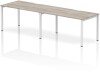 Dynamic Evolve Plus Bench Desk Two Person Row - 2800 x 800mm - Grey oak