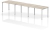Dynamic Evolve Plus Bench Desk Three Person Row - 3600 x 800mm - Grey oak