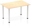 Dynamic Impulse Post Leg Straight Table - 1200 x 800mm