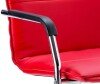 Dynamic Echo Cantilever Bonded Leather Chair with Arms - Red