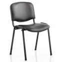 Dynamic ISO Black Frame Stacking Vinyl Chair