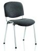 Dynamic ISO Chrome Frame Fabric Chair - Charcoal