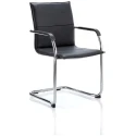 Dynamic Echo Cantilever Bonded Leather Chair with Arms