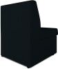 Nautilus Wave Contemporary Modular Fabric Low Back Sofa - Rectangular - Black