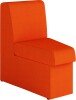 Nautilus Wave Contemporary Modular Fabric Low Back Sofa - Concave - Orange