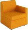 Nautilus Wave Contemporary Modular Fabric Low Back Sofa - Left Hand Arm - Yellow