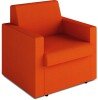 Nautilus Wave Contemporary Modular Fabric Low Back Sofa - Armchair - Orange