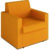 Nautilus Wave Contemporary Modular Fabric Low Back Sofa - Armchair - Yellow