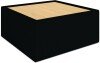 Nautilus Wave Contemporary Modular Fabric Table Unit with Beech Top - Black