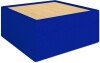 Nautilus Wave Contemporary Modular Fabric Table Unit with Beech Top - Blue