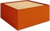 Nautilus Wave Contemporary Modular Fabric Table Unit with Beech Top - Orange
