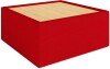 Nautilus Wave Contemporary Modular Fabric Table Unit with Beech Top - Red