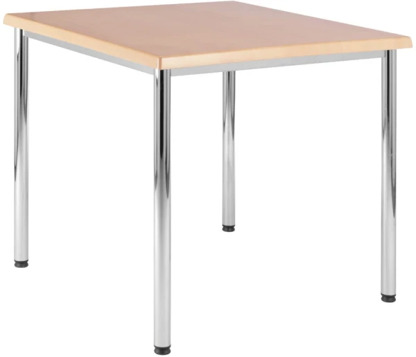 ORN Beacon Chrome Table 900 x 900mm - Beech