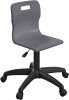 Titan Swivel Junior Chair with Black Base - (6-11 Years) 355-420mm Seat Height - Charcoal