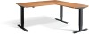 Lavoro Advance Corner Height Adjustable Desk - 1600 x 1600mm - Beech