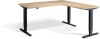 Lavoro Advance Corner Height Adjustable Desk - 1800 x 1600mm - Maple