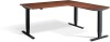 Lavoro Advance Corner Height Adjustable Desk - 1600 x 1600mm - Natural Dijon Walnut