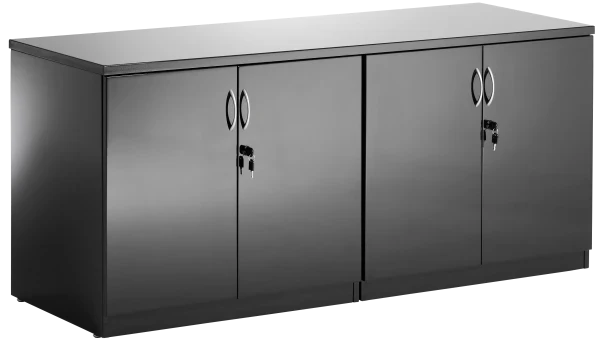 Dynamic High Gloss Twin Cupboard - Black