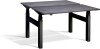 Lavoro Duo Height Adjustable Desk - 1400 x 800mm - Anthracite Sherman Oak