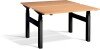 Lavoro Duo Height Adjustable Desk - 1600 x 800mm - Beech