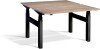 Lavoro Duo Height Adjustable Desk - 1600 x 800mm - Grey Nebraska Oak