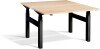 Lavoro Duo Height Adjustable Desk - 1600 x 800mm - Maple