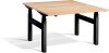 Lavoro Duo Height Adjustable Desk - 1400 x 800mm - Oak
