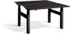 Lavoro Duo Height Adjustable Desk - 1600 x 800mm - Wenge