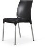 Tabilo Vibe Polypropylene Chair - Aluminium Legs - Black