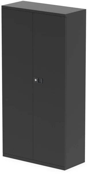 Dynamic Qube Stationery 1850mm 2-Door Cupboard with Shelves - Black
