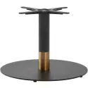 Zap Boston Sleek Black & Gold Large Round Table Base - (h) 430mm