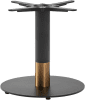 Zap Boston Sleek Black & Gold Small Round Table Base - (h) 430mm