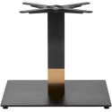 Zap Boston Sleek Black & Gold Large Square Table Base - (h) 430mm