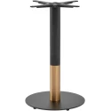 Zap Boston Sleek Black & Gold Small Round Table Base - (h) 720mm