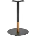 Zap Boston Sleek Black & Gold Large Round Table Base - (h) 880mm