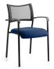 Dynamic Brunswick Chair Bespoke Fabric Black Frame With Arms - Camira Phoenix Scuba