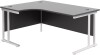 TC Twin Leg Corner Desk 1800 x 1200mm - Black