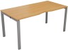 TC Bench Desk, Pod of 1, Full Depth - 1400 x 800mm - Oak
