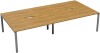 TC Bench Desk, Pod of 4, Full Depth - 2400 x 1600mm - Nova Oak