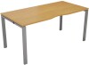 TC Bench Desk, Pod of 1, Full Depth - 1600 x 800mm - Beech