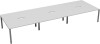 TC Bench Desk, Pod of 6, Full Depth - 3600 x 1600mm - White