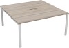 TC Bench Desk, Pod of 2, Full Depth - 1200 x 1600mm - Grey Oak