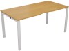 TC Bench Desk, Pod of 1, Full Depth - 1600 x 800mm - Beech