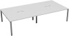 TC Bench Desk, Pod of 4, Full Depth - 2800 x 1600mm - White