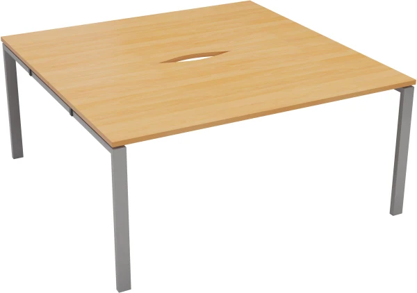 TC Bench Desk, Pod of 2, Full Depth - 1600 x 1600mm - Beech