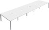 TC Bench Desk, Pod of 10, Full Depth - 6000 x 1600mm - White