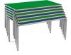 Metalliform Crushed Bent Rectangular Table - MDF Edge - 1200 x 600mm