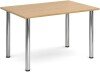 Dams Rectangular Table with Radial Leg 1200 x 800mm - Oak