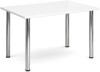 Dams Rectangular Table with Radial Leg 1200 x 800mm - White